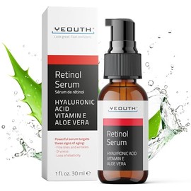 YEOUTH - Suero Facial - Serum Facial de Retinol con cido Hialurnico, Vitamina E y Aloe Vera, Serum Antimanchas, Antiedad, Antiarrugas e Hidratante... 