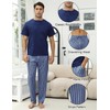 TeJoyce Mens Pyjamas Set Cotton Short Sleeve and Pants 2