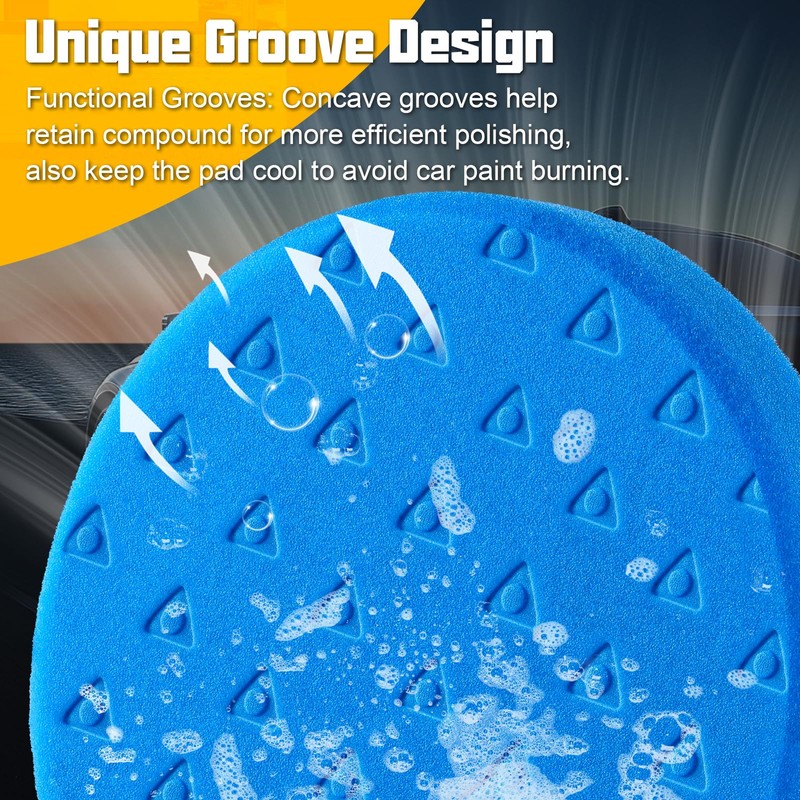 6 Pcs 7.5 Inch Buffing Pads, Polishing Pad for 7