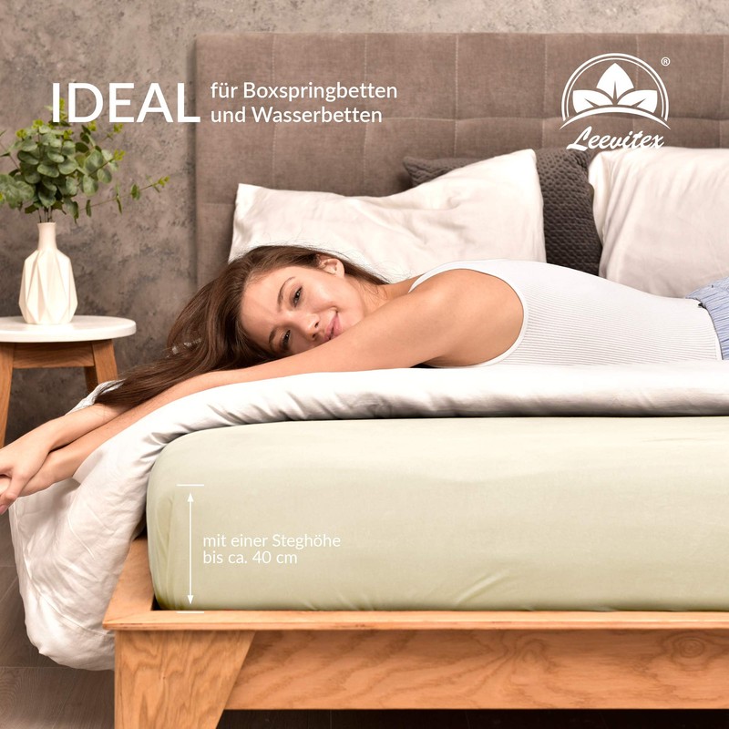 leevitex® premium fitted sheet, 90 x 200 - 100 x
