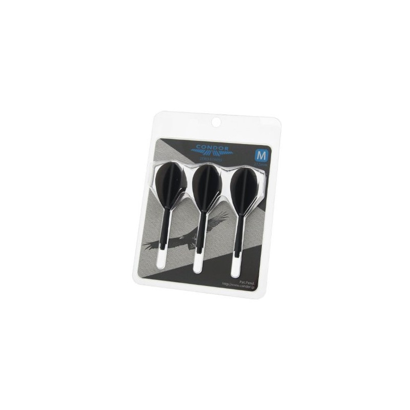 Condor Darts Flight Plain Black Teardrop M