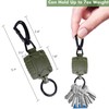 Heavy Duty Carabiner Retractable Keychain, Retractable ID Badge Reel with