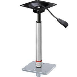 CLLOMAGY Adjustable Boat Seat Pedestal Base Mount Kit with Lock in 3/4" Boat Seat Pin Post&Marine Power Pedestal Mount Base for Marine Fishing Bass Chair,Post Adjustable Height 24 to 30 Inches