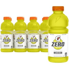Gatorade Zero Sugar Thirst Quencher Sports Drinks, Lemon-Lime, 20 Ounce Bottles (Pack of 8)