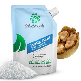 Monk Fruit with Allulose - Perfect White Granules - Perfect Sugar Replacement Alternative with 1:1 Sugar Sweetness - 1.87lbs (30oz/850g)