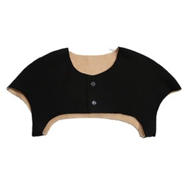 +kuRo 肩 あたため サポーター 肩ウォーマー 肩当て 温活 肩冷え 冷え性 冷房 対策 就寝 おしゃれ かわいい レディース (L, ブラック)