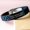 Security Guard Quote Funny Glide lock Clasp Bracelet Gifts from