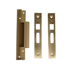 Union Locks Strongbolt 2200 Mortice Sash Lock Rebate Kit 13mm - Brass Satin (Boxed)