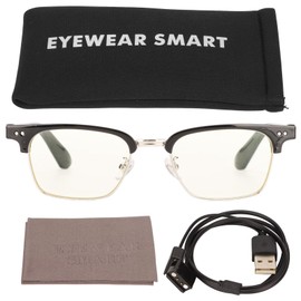 Smart Bluetooth Glasses Waterproof Blue Light Blocking Sound Glasses with Open Ear Headphone for Games Meetings Travel