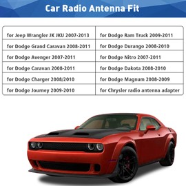 Adaptador de antena de radio de coche de repuesto para Jeep Wrangler JK Dodge Chrysler Aftermarket Stereo Antena Connector