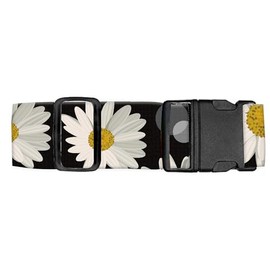 Luggitime Luggage Straps for Suitcases Travel Belt Accessories, Cute Suitcase Strap, Adjustable Luggage Belt Strap, Heavy Duty with Quick-Release Buckle Luggage Strap Cute Daisy