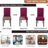 BOGUANG Waterproof Chair Covers Dining Chair Cover,Removable Washable Jacquard Parsons
