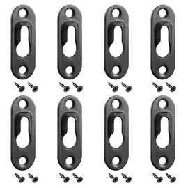 Hotop 40 Pieces Single Keyhole Picture Frame Hanger with 80 Pieces Screws Metal Keyhole Hanging Fasteners Brackets for Mirror Frame Cabinet, 43 x 16 mm(Black)