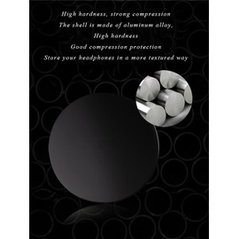 FEDAI IEMs Case,Mini Portable Earphone Case, Waterproof Aluminum Alloy Housing Headphone Case for Travel, Protective, Water Resistant, Crash Proof,Lightweight Universal Carrying Bag（Black，No Logo）