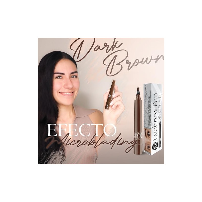 Plumón para Cejas Efecto Microblading, Dibujo pelo a pelo, Impermeable,