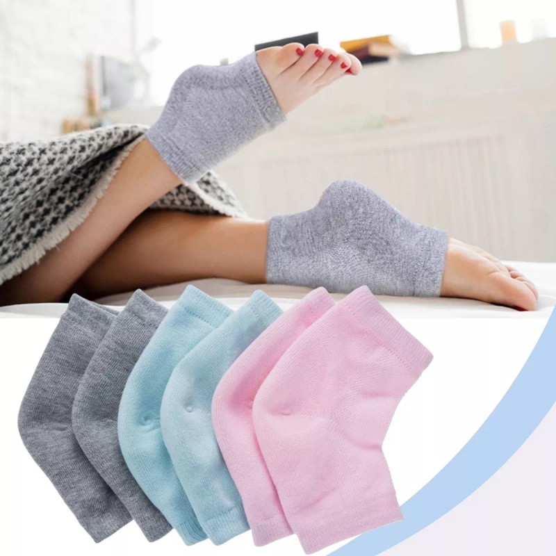 VERALY.MX Calcetines Sin Dedos Talonera Algodón Cuidado Pies 3 Pares