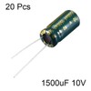uxcell 20pcs Aluminum Radial Electrolytic Capacitor Low ESR Green with