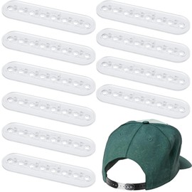 10 Pack Hat Size Extenders – Adjustable Half-Size Fit for Fitted Caps and Baseball Hats (Transparent)