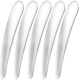 Mxxipp 5pcs Mini Metal Cosmetic Makeup Skincare Cream Spatulas Scoop, Cosmetics Spoon Beauty Accessories for Mixing and Sampling Makeup Tools