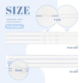 Lynnuo Faja Abdominal para Mujeres Y Hombres, Faja Abdominal de 9 Ppulgadas de Ancho para Después Del Parto, Faja Abdominal para Después de La Cirugía (45” - 60”)