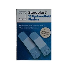 Steroplast Pack of 16 Hydrocolloid Plasters - Hypo-allergenic for Sensitive Skin - Water Resistant Dressings