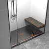 Floating Shower Bench - Adjustable, Pre-Formed Rectangular Shower Bench (3”x14.5”x19”-33”)