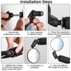YISUGOOC 2 Pair Bike Mirror With Bike Bell 360° Adjustable