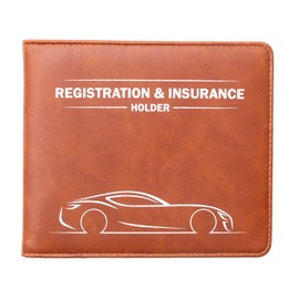 CANOPUS Car Registration and Insurance Holder with Magnetic Closure, Car Document Holder, Vehicle Glove Box Organizer, Wallet for Auto, Motorcycle, Truck and More, 1 Pack with EZ Pass Strip, Car