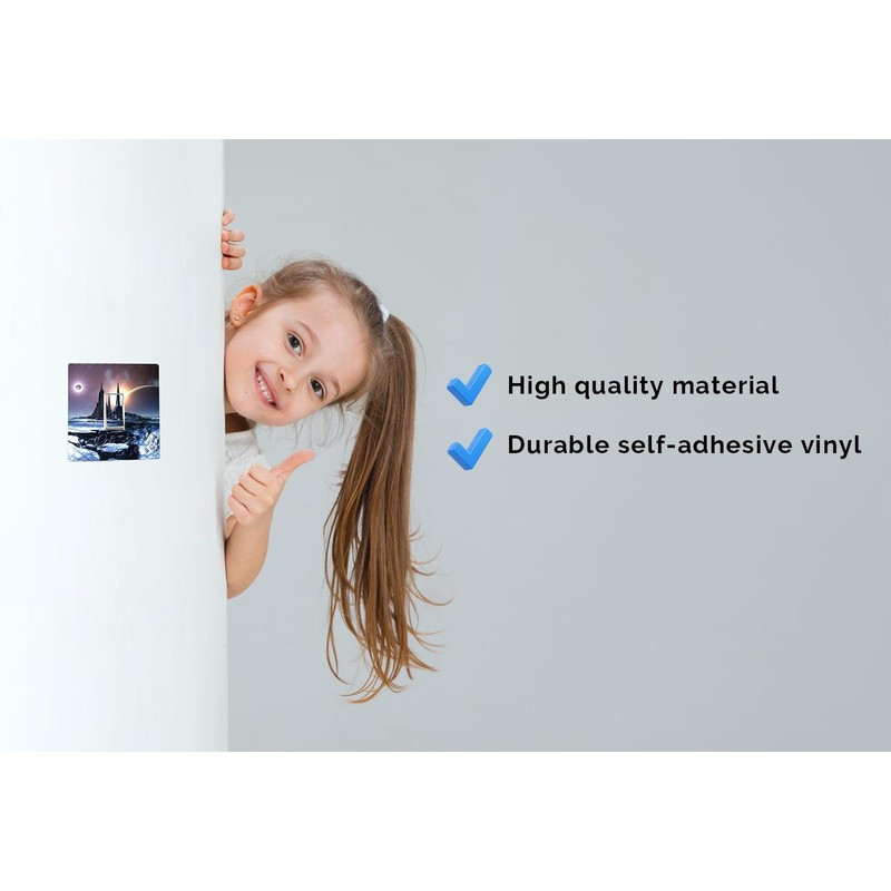 Alien planet Space tundra light switch photo cover sticker (10480248)
