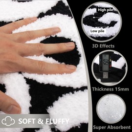 KOEXM You Look Good Bath Mat Black Bathroom Rugs Funny Cute Bath Rugs Non Slip Microfiber Plush Preppy Small Cool Shower Rug Washable Absorbent Floor Mat for Bathtub Sink 25" x 21"