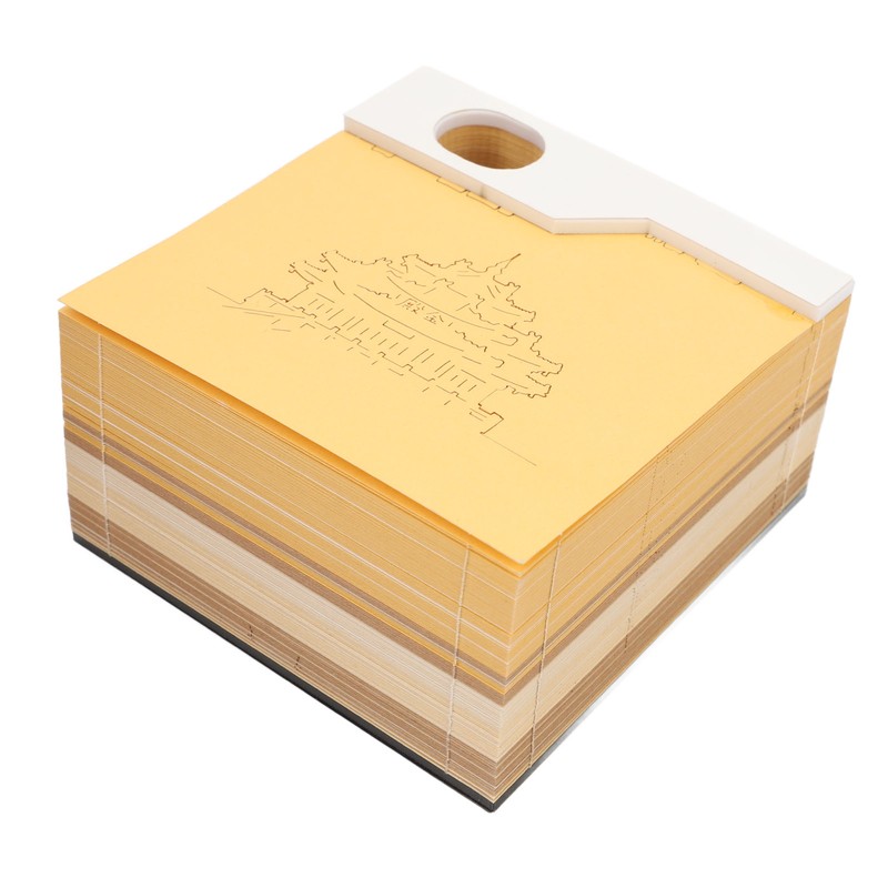 3D Memo Pad Chinese Dragon Palace Craft Paper Carving Sculpture