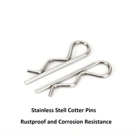 10Pcs Heavy Duty Cotter Pins Hitch Pins Clip R Clips, Stainless Steel Spring Retaining Wire Hair Pins， Large for Trailer Tractors Mower Carts Truck Pin Clip，Strong Spring Tension M3.5x75mm