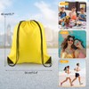 KUUQA 2 Pcs Yellow Drawstring Backpack Drawstring Bag Bulk Sports