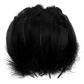 100 Pieces Black Feathers Natural Goose Feather for Creative Work Natural Feathers for Christmas Party Wedding Decoration Earrings Dream Catchers Crafts Hats