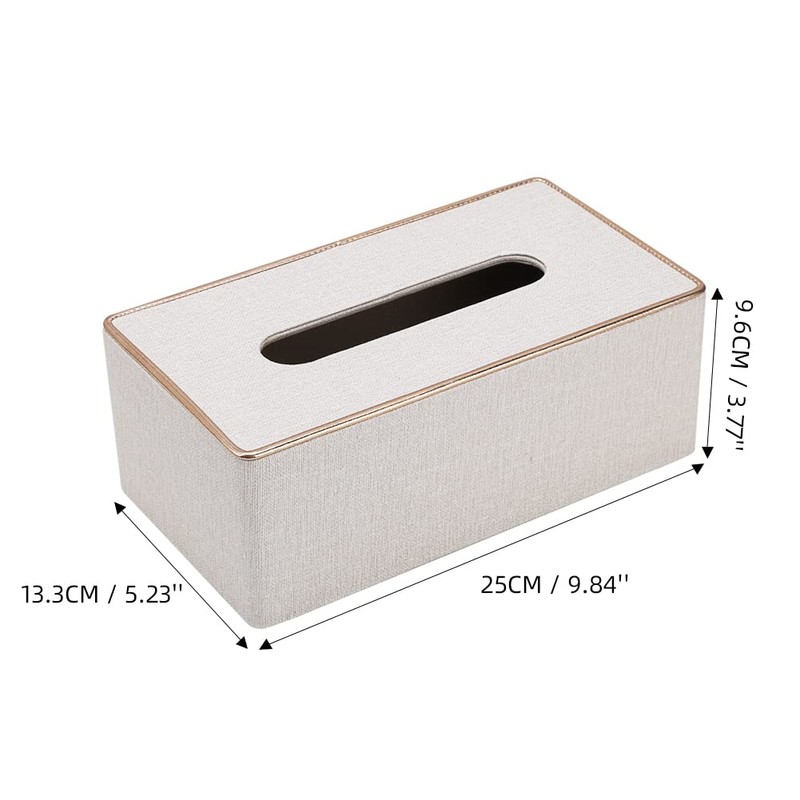 KINGFOM Tissue Box Cover PU Leather Rectangle Tissue Box Holder