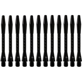 POFET 12Pack Dart Shafts in Black Metal Accessories Harrow Stems Aluminum Dart Pole Rod in Aluminum with Standard Thread