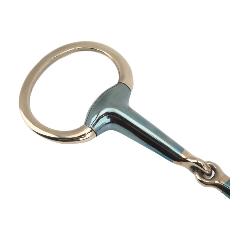 125mm Equine Mouth Snaffle Stainless Steel Electroplated Ring Bit Jointed