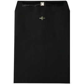 JAM PAPER 9 x 12 Open End Catalog Envelopes with Clasp Closure - Smooth Black - 100/Pack