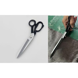 LFI 12" Fiberglass Mat Cutter, Carbon Fiber Scissor, Black