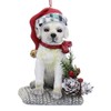 Kurt Adler Labrador Retriever Puppy on Bed Ornaments Set 9.5