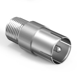 Ancable Female To Male TV Aerial Coaxial Coupler 1 PCS, T/F Type Screw Connector Socket to RF Coax Aerial Adapter, TV Aerial Male Coax Plug to F Socket Adaptor