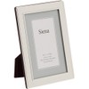 Siena Double Border Plain Silver Picture Frame, Tarnish Resistant Finish,