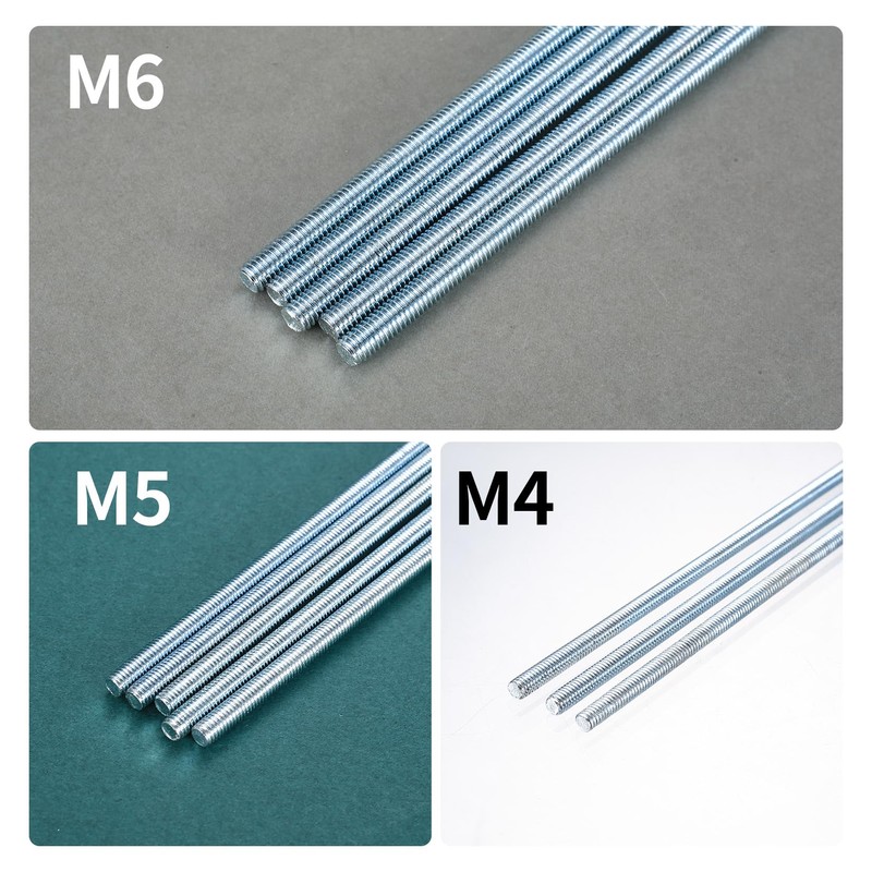 Pack of 5 M6 Threaded Rods, Threaded Rods, Threaded Rod,