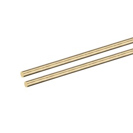 DMiotech 2pcs 3mm x 150mm Brass Solid Round Bar Brass Rod Lathe Bar for DIY Craft