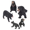 5pcs Black Bear Figure Toys Realistic Wild Animals Bear Action