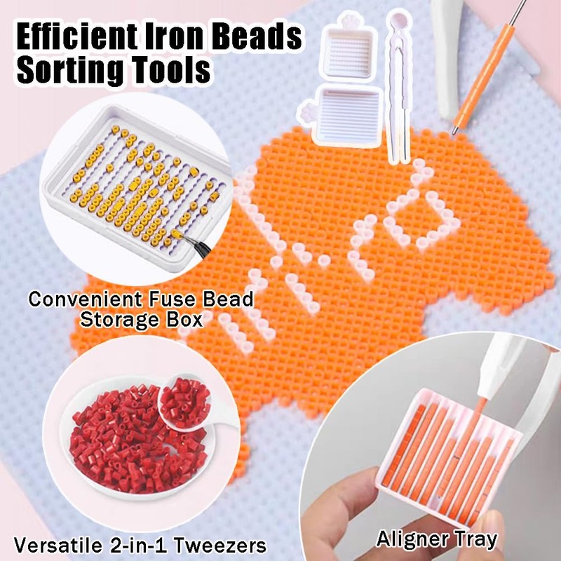 Ouliget Fuse Bead Tools Set,2.6mm Fuse Bead Single Needle Tweezer