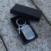 Inspirational Scripture Keychain with Cross - Bible Verse Matte Key