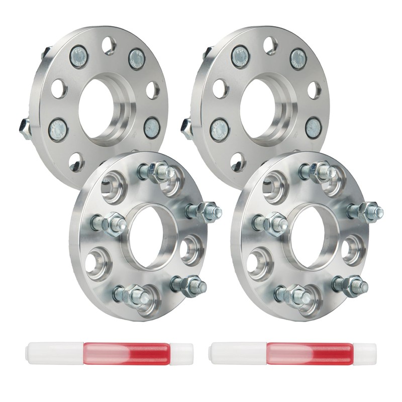 SIZZER 4PCS 15mm-5X4.5-M12x1.5-60.1mm Hubcentric Wheel Spacers Adapters Compatible with Camry,