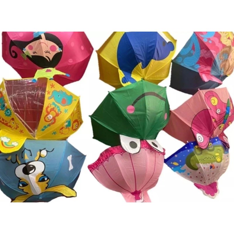 Codalis 3 Paraguas Niños Sombrillas Infantil Diseños Kawaii Animale