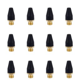 SUPERFINDINGS Pack of 12 Alloy Black Rubber Air Tool for Air Nozzle Tip, Alloy Blow Gun, Rubber Tip for Air Tool, Accessories, Air Blowing Tool for Inflating